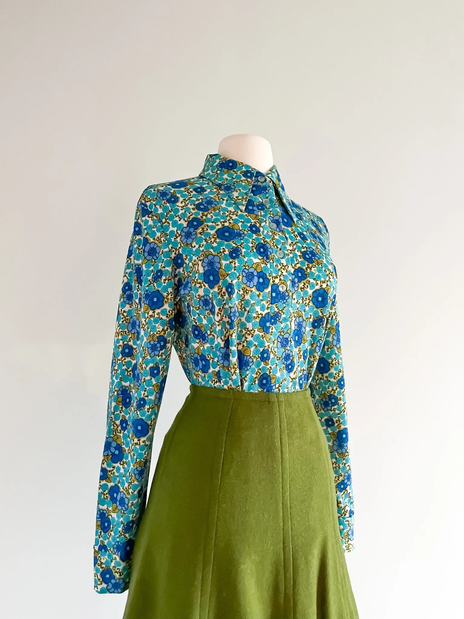 1960's Flower Power Alex Colman Top / Sz M