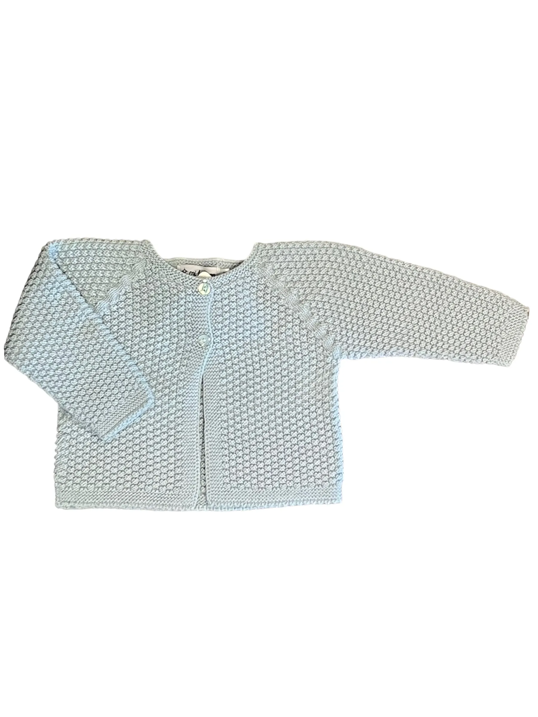 2 Button Rice Stitch Cardigan-Blue & Green (Infant)