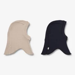 2 Wool Balaclava Felix | Baby - beige navy