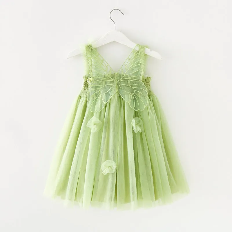 3D Butterfly Princess Dress With Lace Skirt