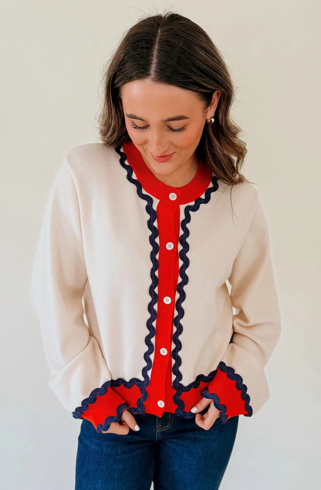 ABBY RIC RAC CARDIGAN