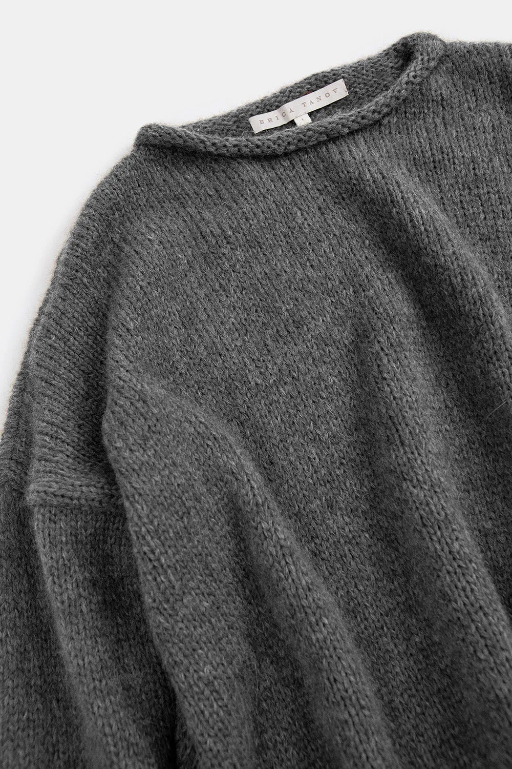 Alpaca Rollneck Sweater in Dark Grey