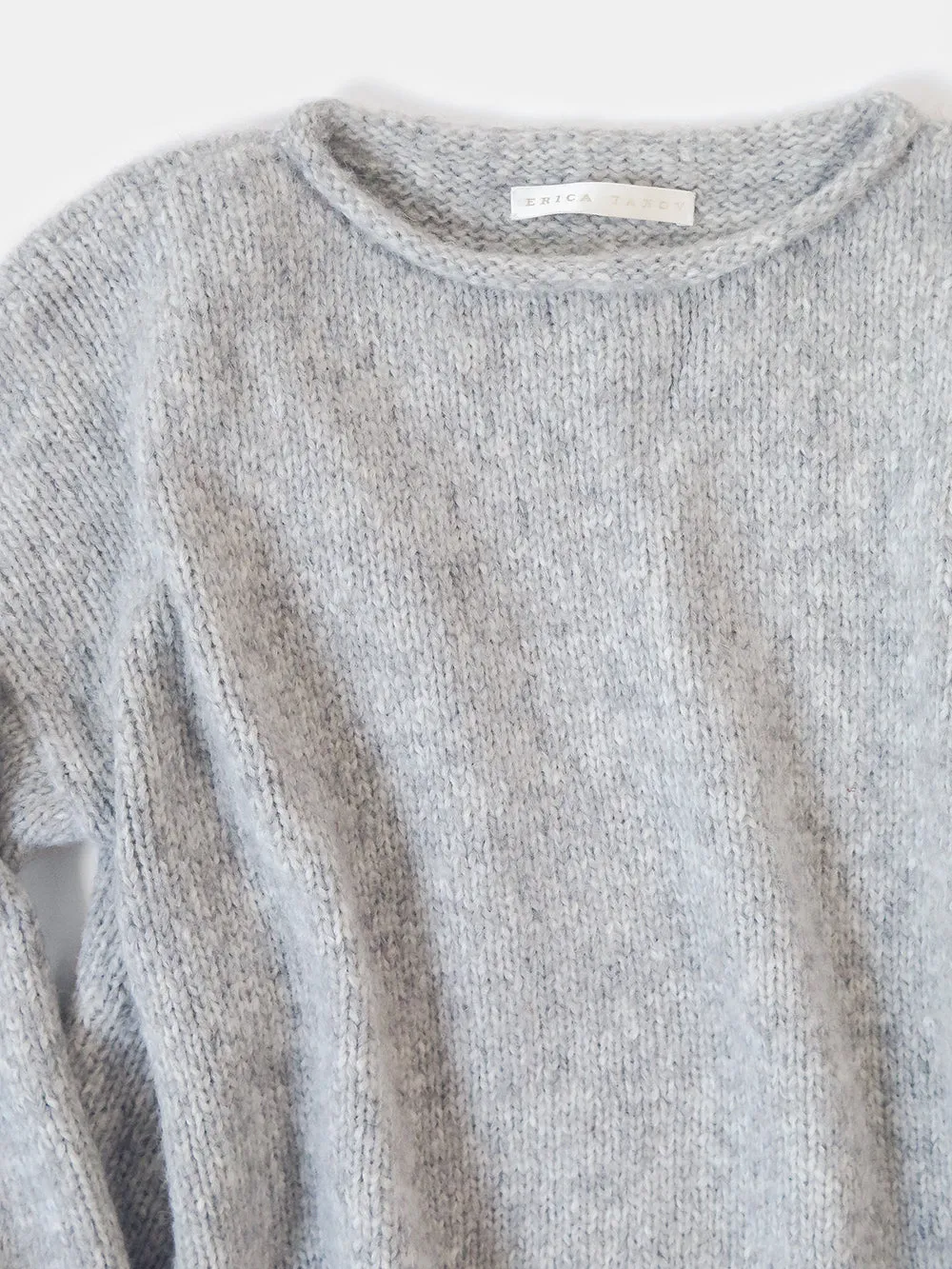 Alpaca Rollneck Sweater in Light Grey