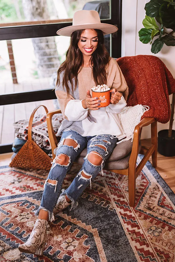 Always And Forever Sweater In Iced Latte