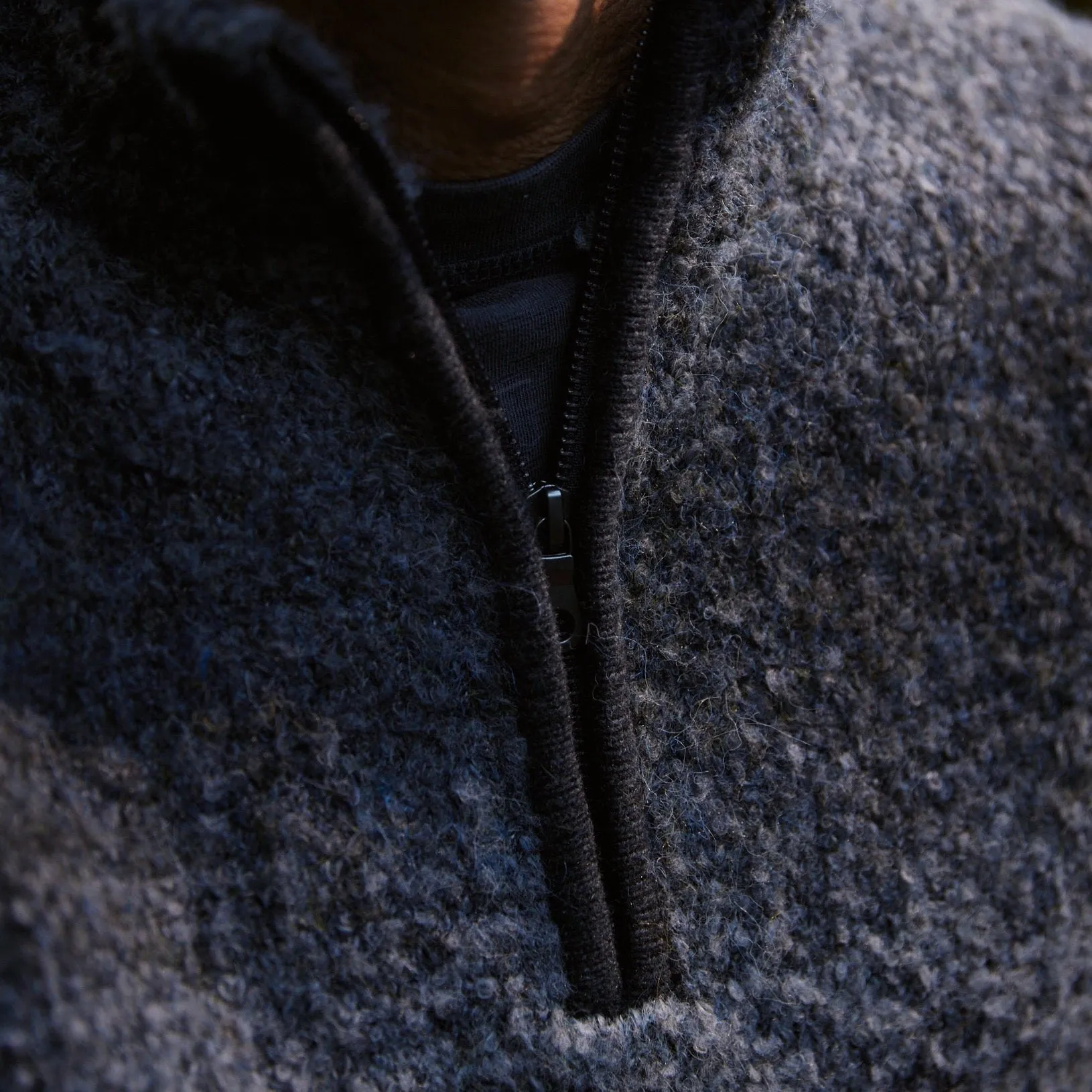 Ambassador Boucle Half Zip Sweater - Charcoal Heather