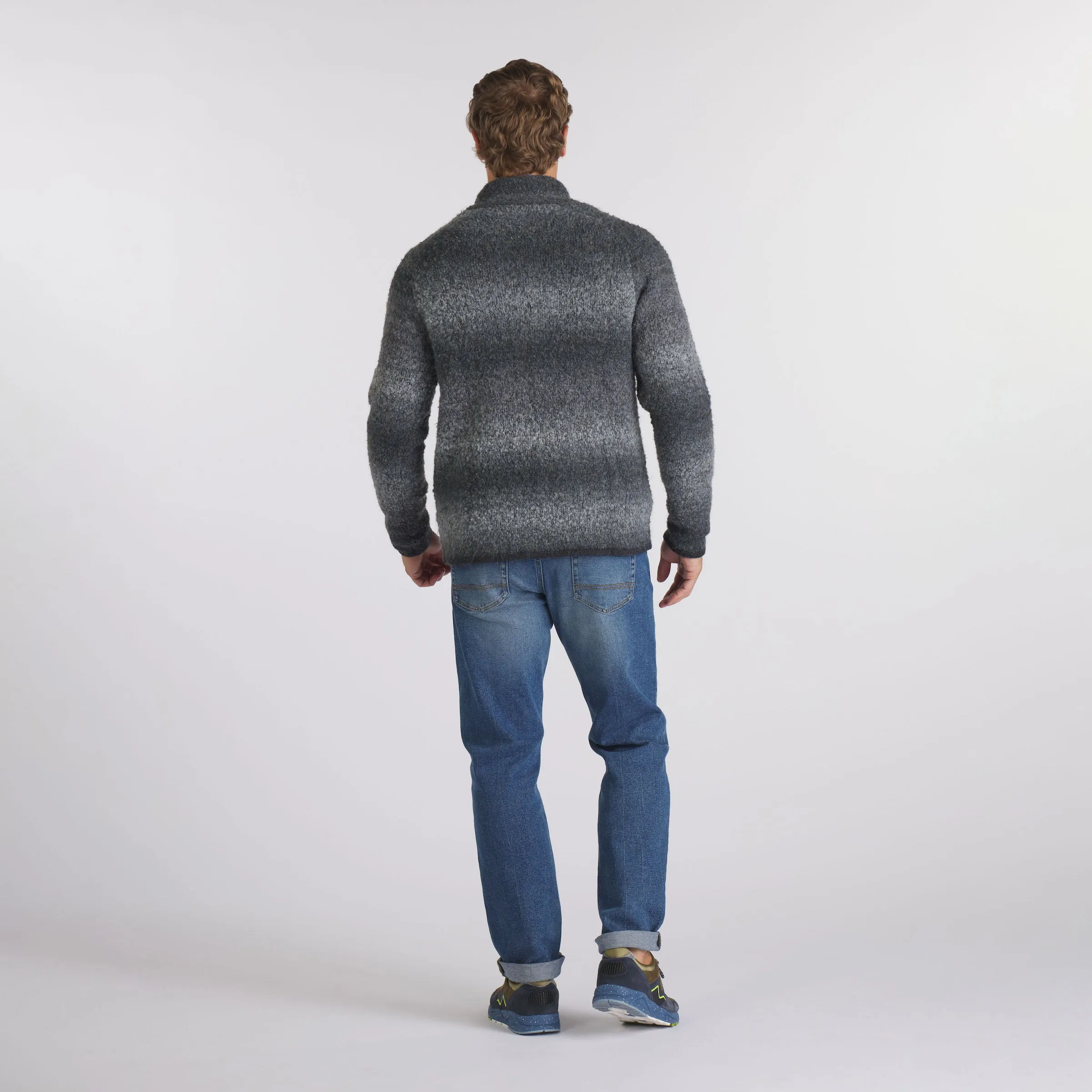 Ambassador Boucle Half Zip Sweater - Charcoal Heather