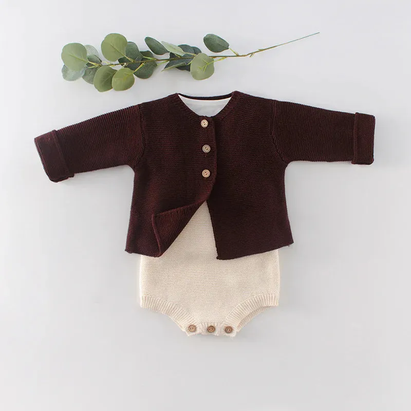 Ardito Baby Wren Cardigan - Maroon