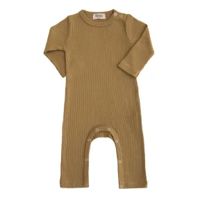 Beige Camel LS Modal Romper