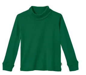 Boys and Girls Soft Cotton Turtleneck  | Forest Green