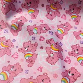 Care Bears on Pink Cotton Print