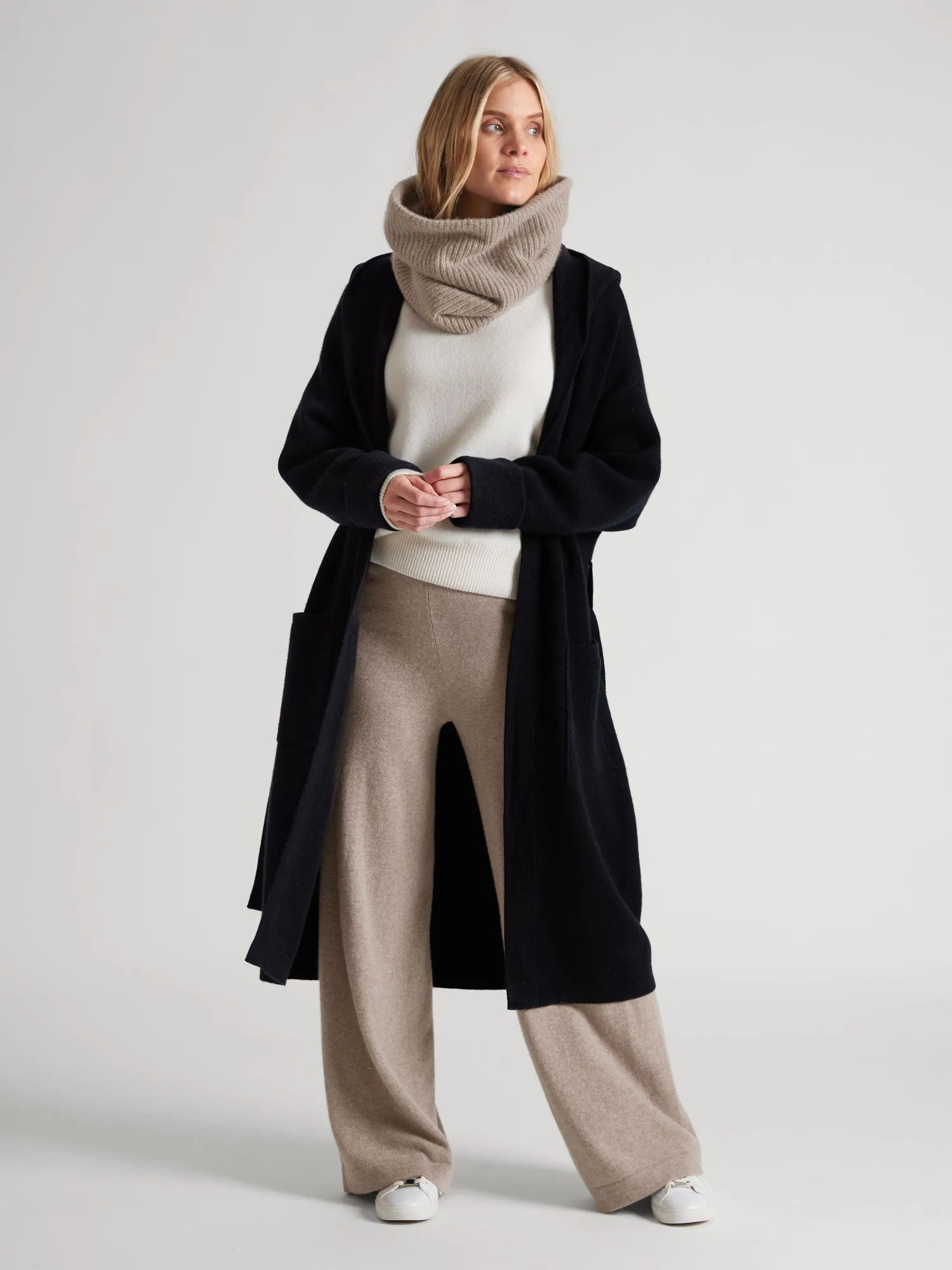 Cashmere snood "Erika" - toast