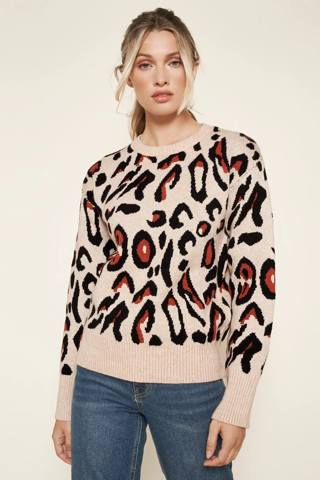 Charmed Leopard Print Sweater