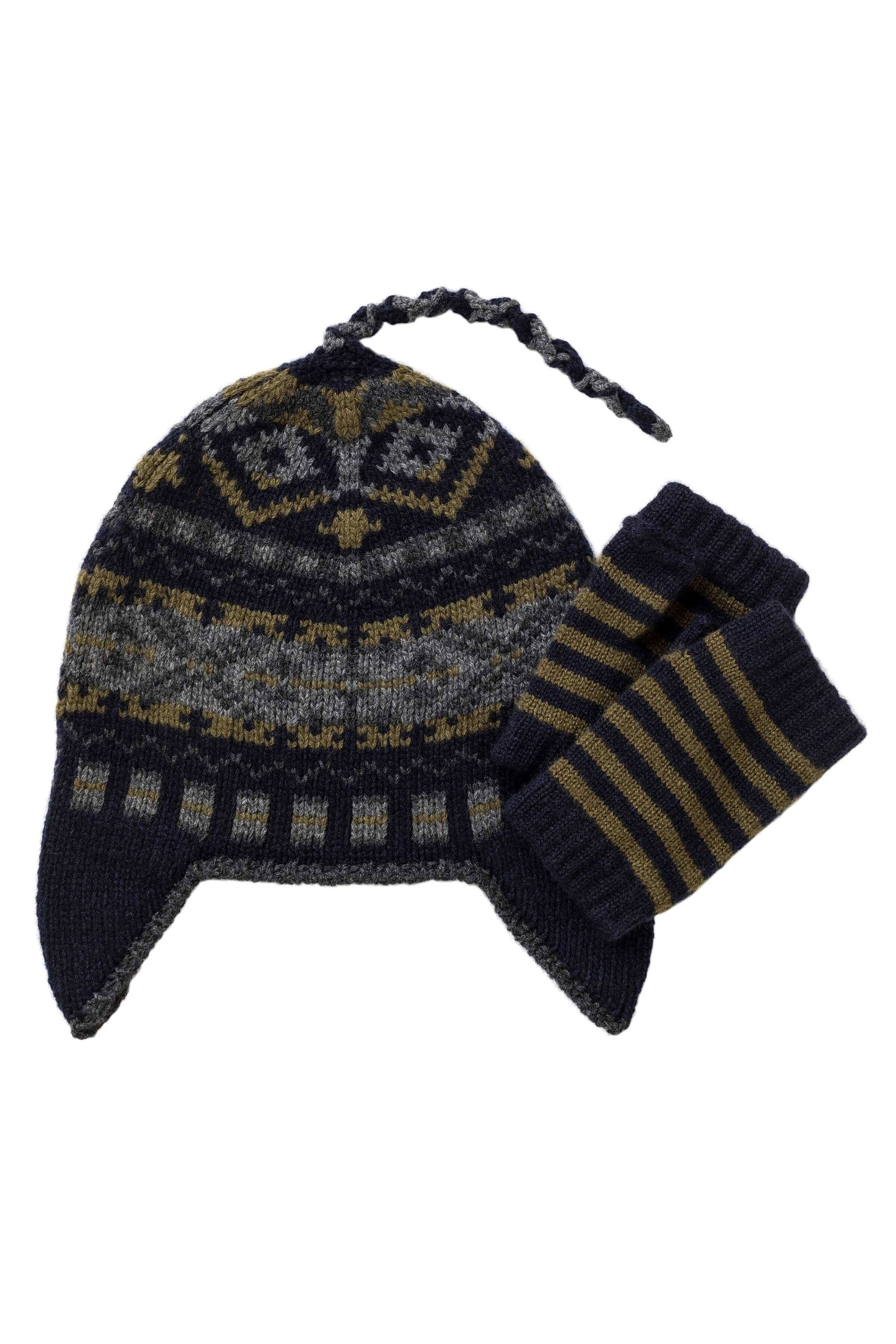 Children's Cashmere Fairisle Inca Beanie