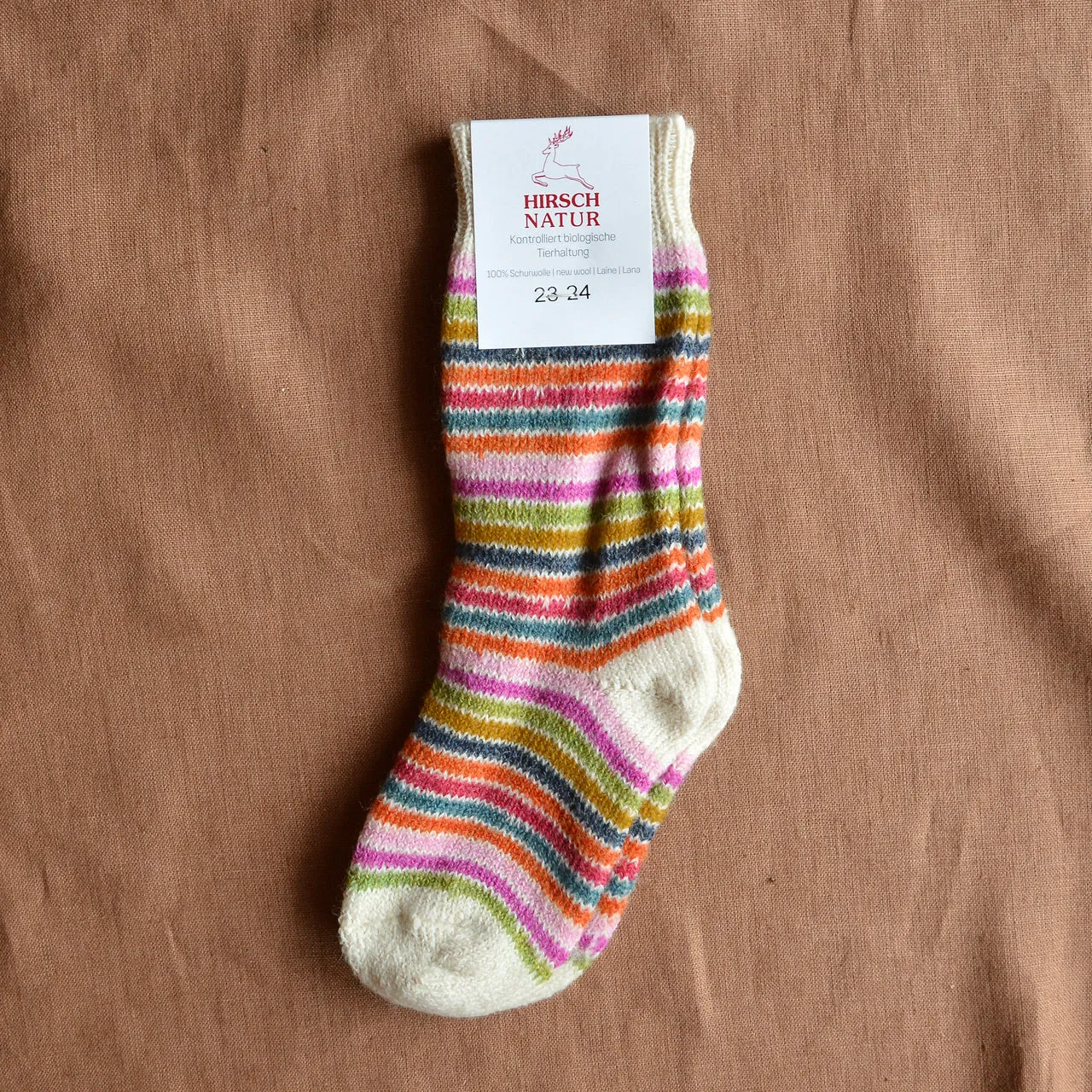 Child's Plush Rainbow Organic Wool Socks