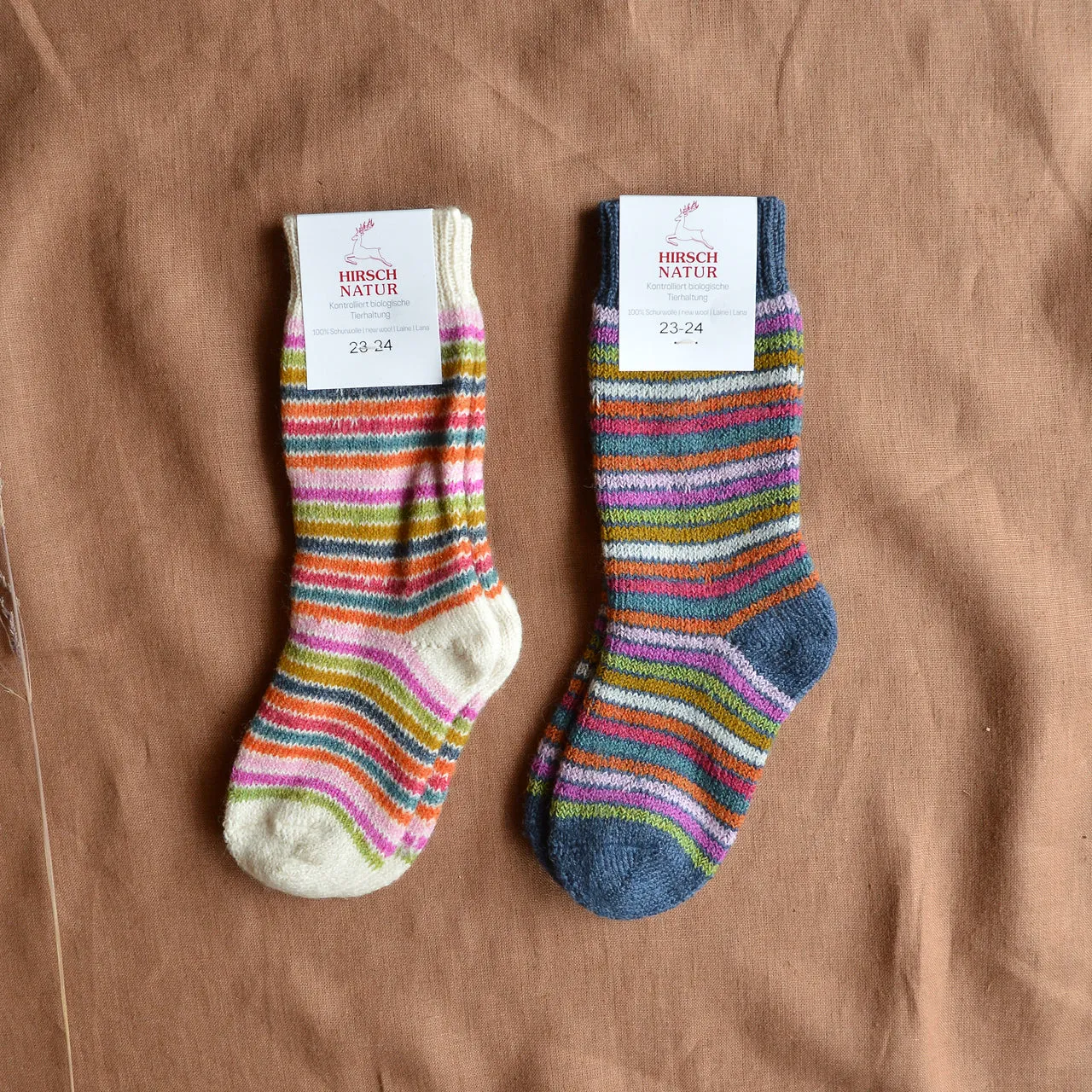 Child's Plush Rainbow Organic Wool Socks