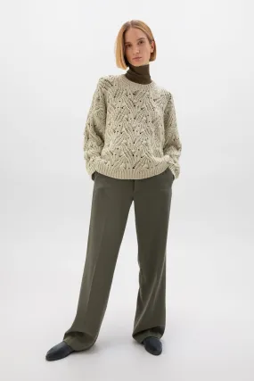 Chunky Lace Stitch Cashmere Jumper