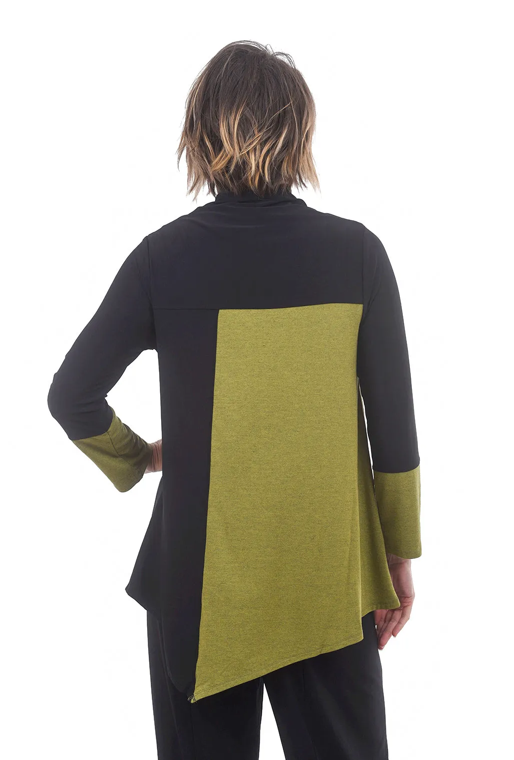 Color-Block Chloe Tunic, Chartreuse