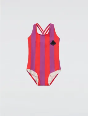 Color Block Striped One-Piece Swimsuit