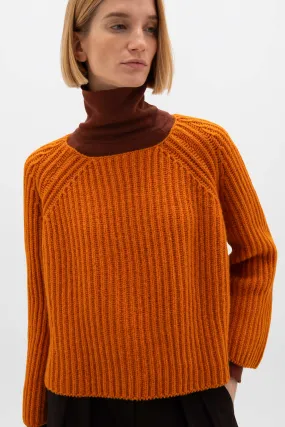 Cropped Ribbed Cashmere Jumper