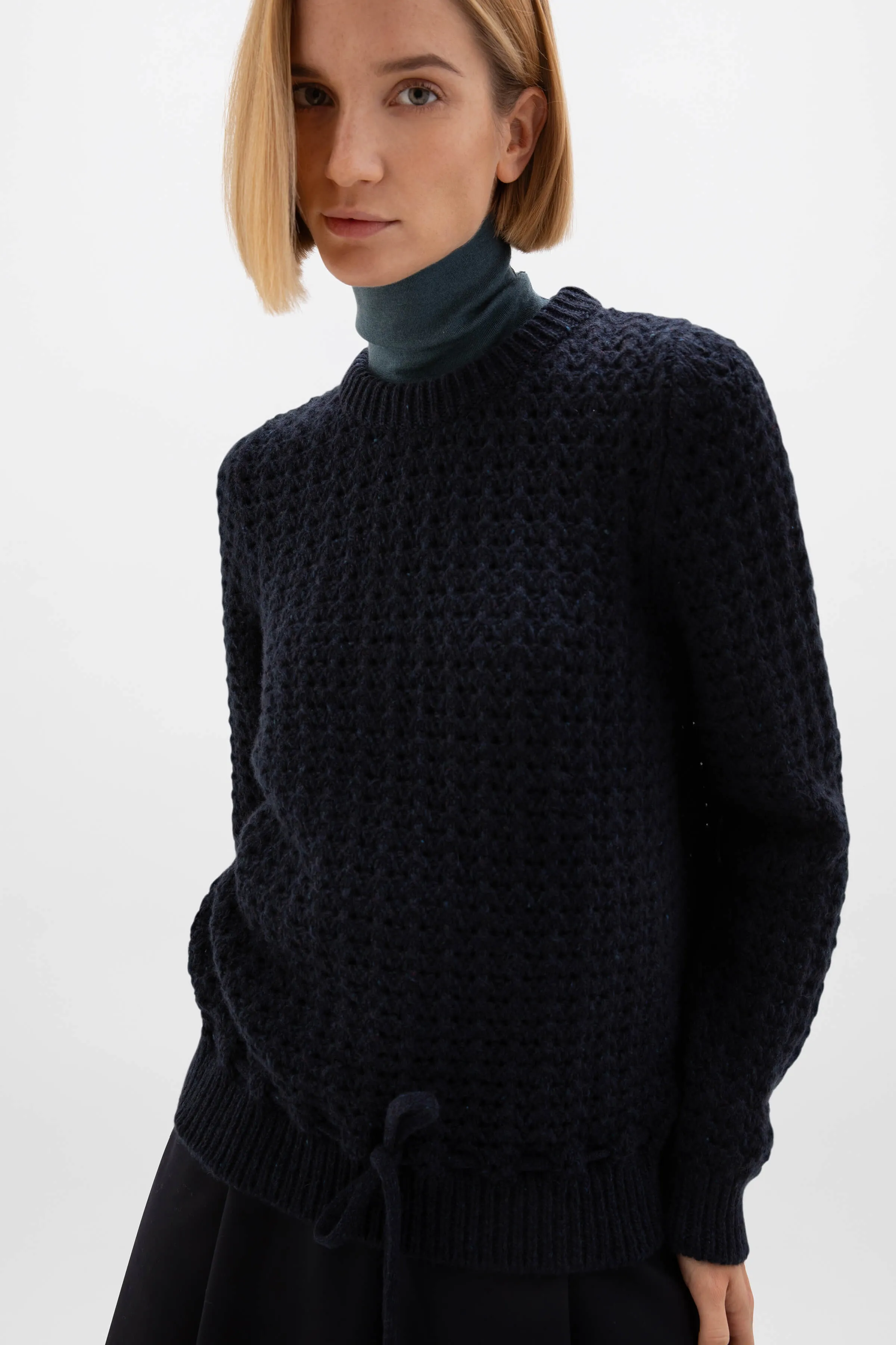 Donegal Cashmere Crochet Jumper