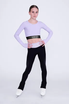 Empower Long-Sleeve Crop in Amethyst