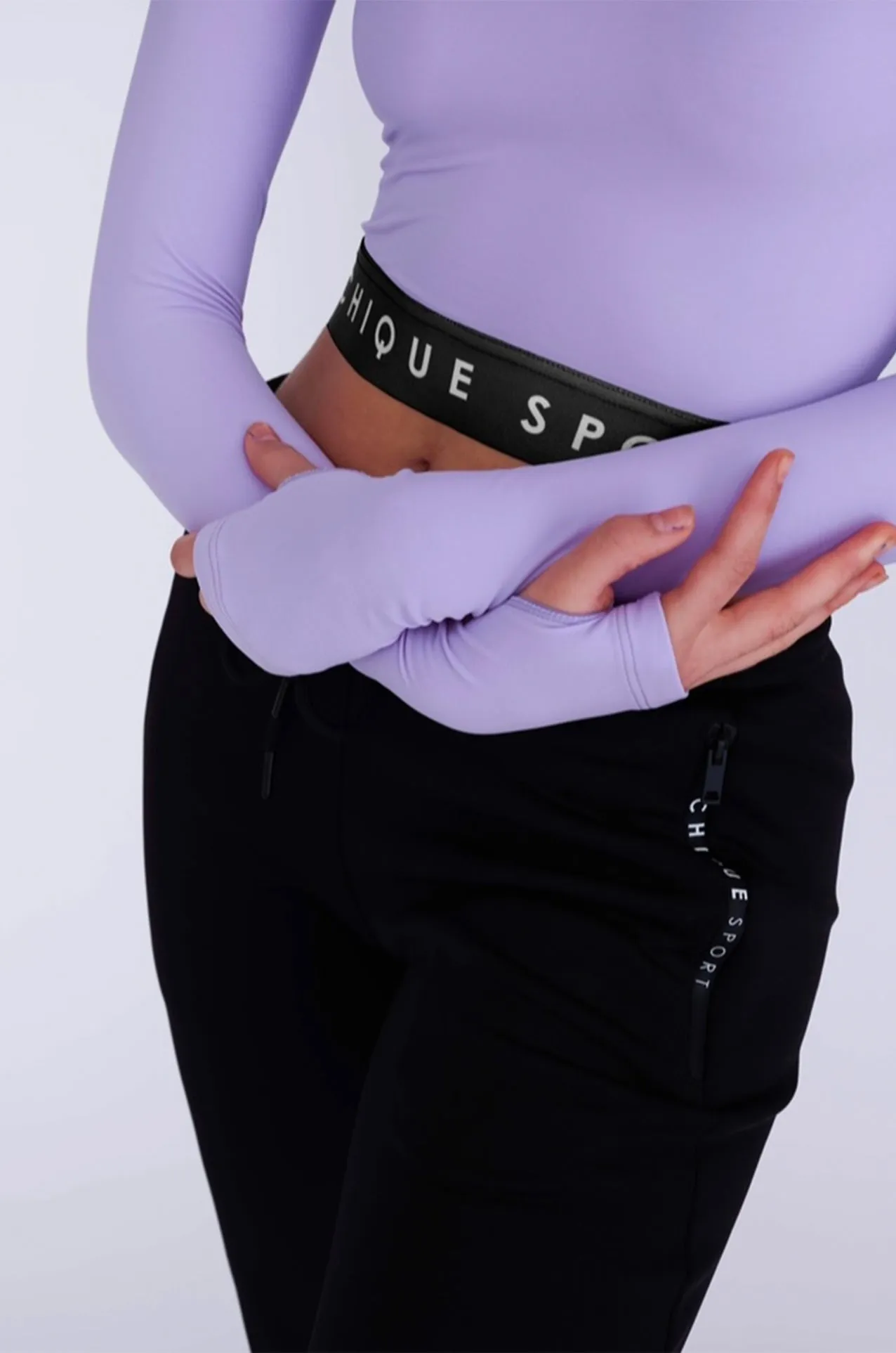 Empower Long-Sleeve Crop in Amethyst