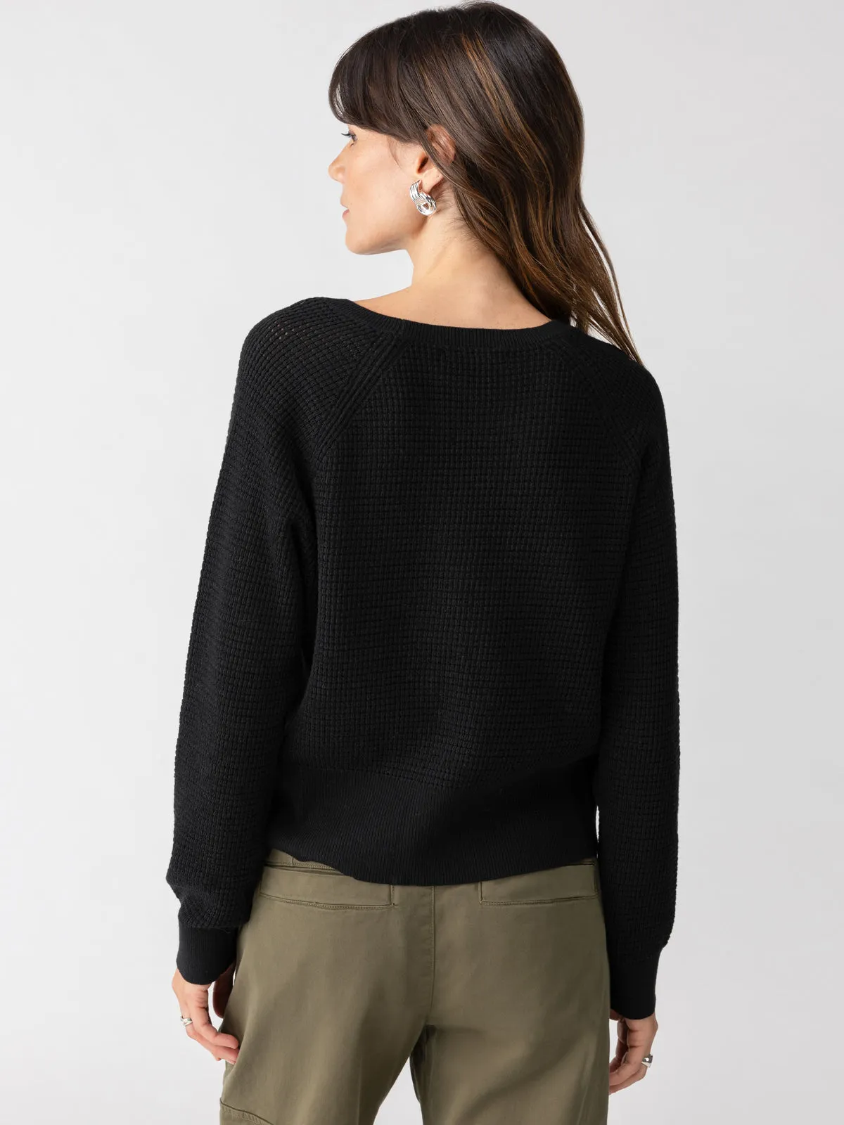 Everyday Openwork Sweater Black