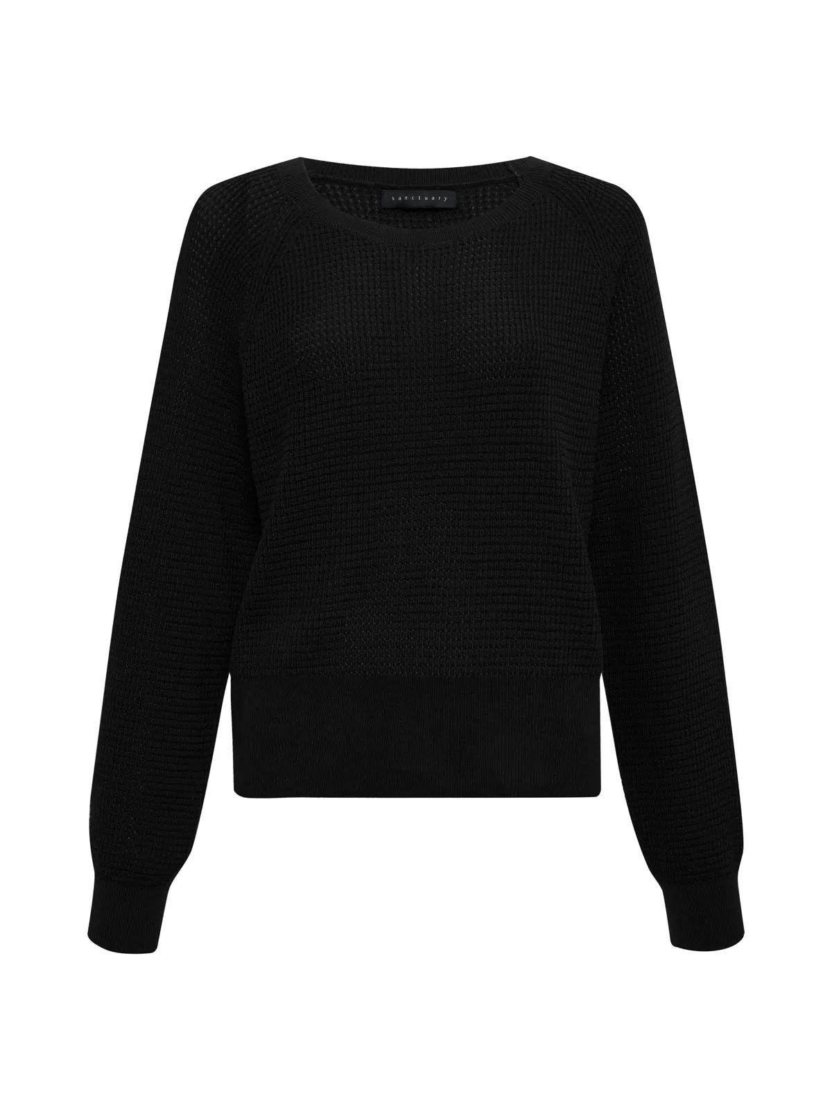 Everyday Openwork Sweater Black