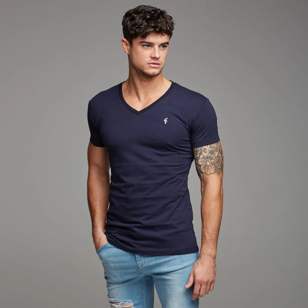 Father Sons Classic Navy V Neck -  FSH191