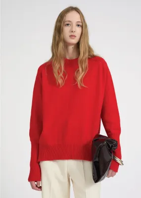 Fine Wool Knit Crew-Neck