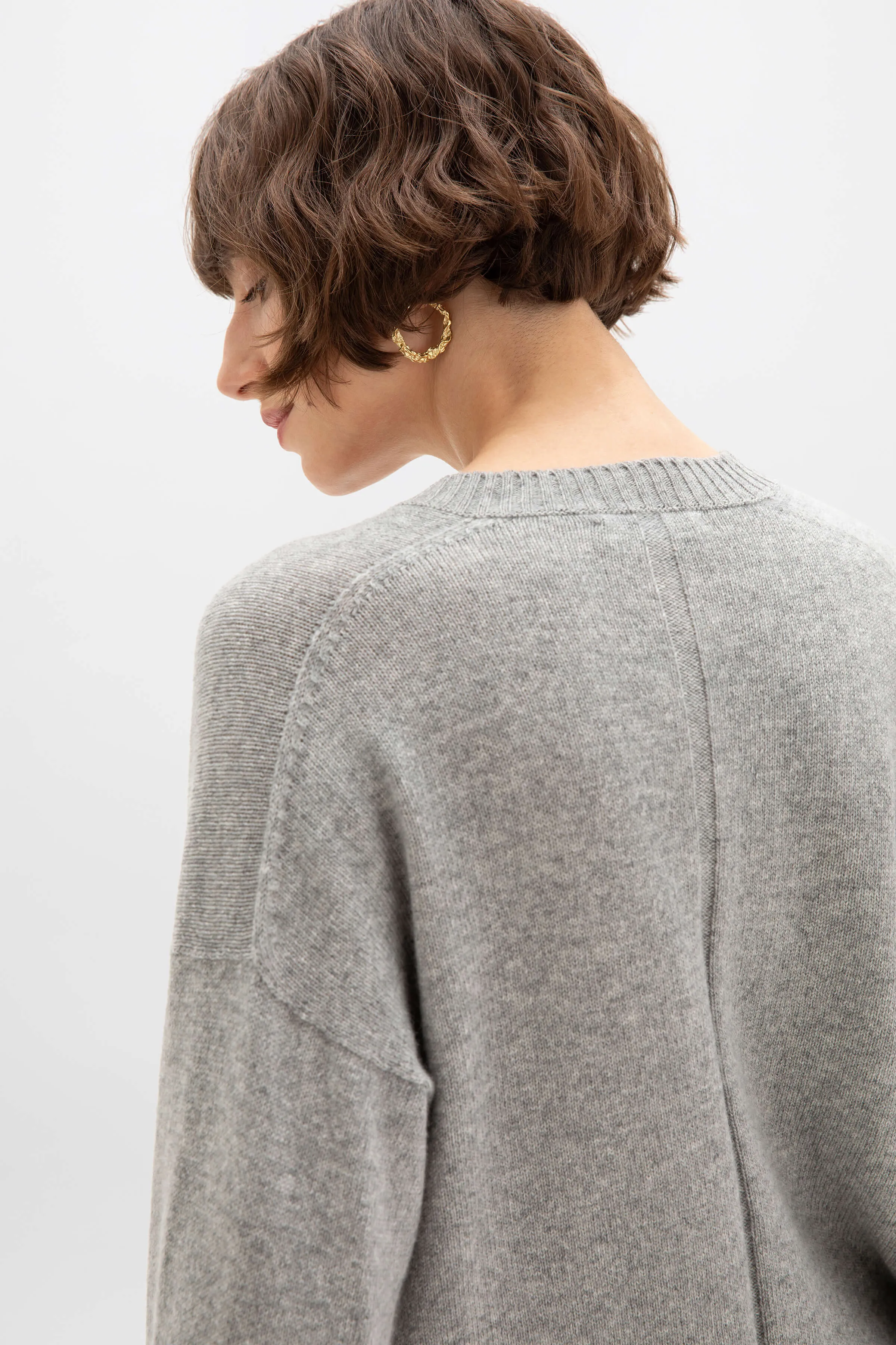 Gauzy Cashmere V Neck