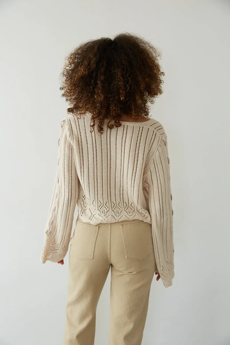 Ginger Crochet Ribbon Cardigan