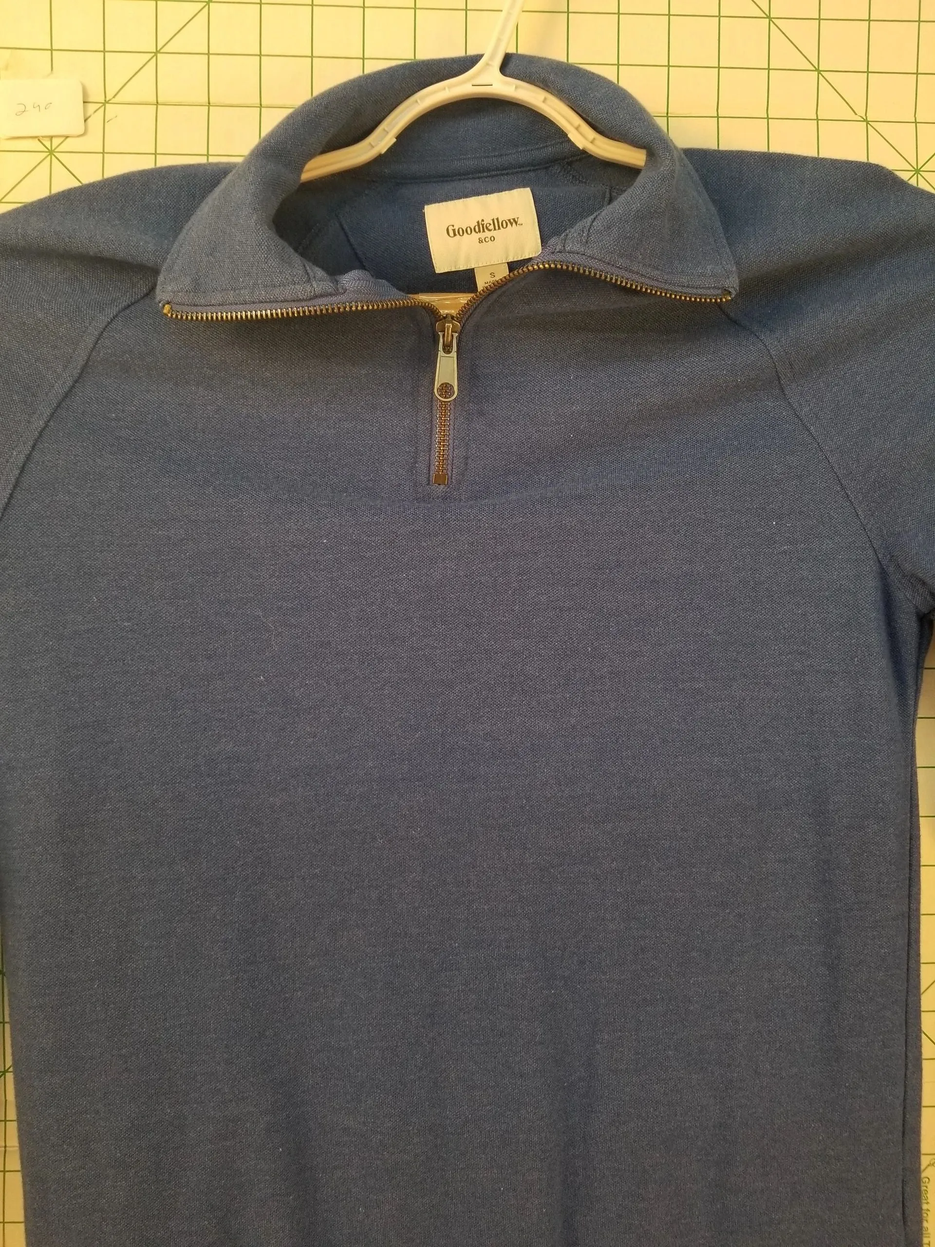 Goodfellow and Co. Blue Zip Up Pullover Sweater S