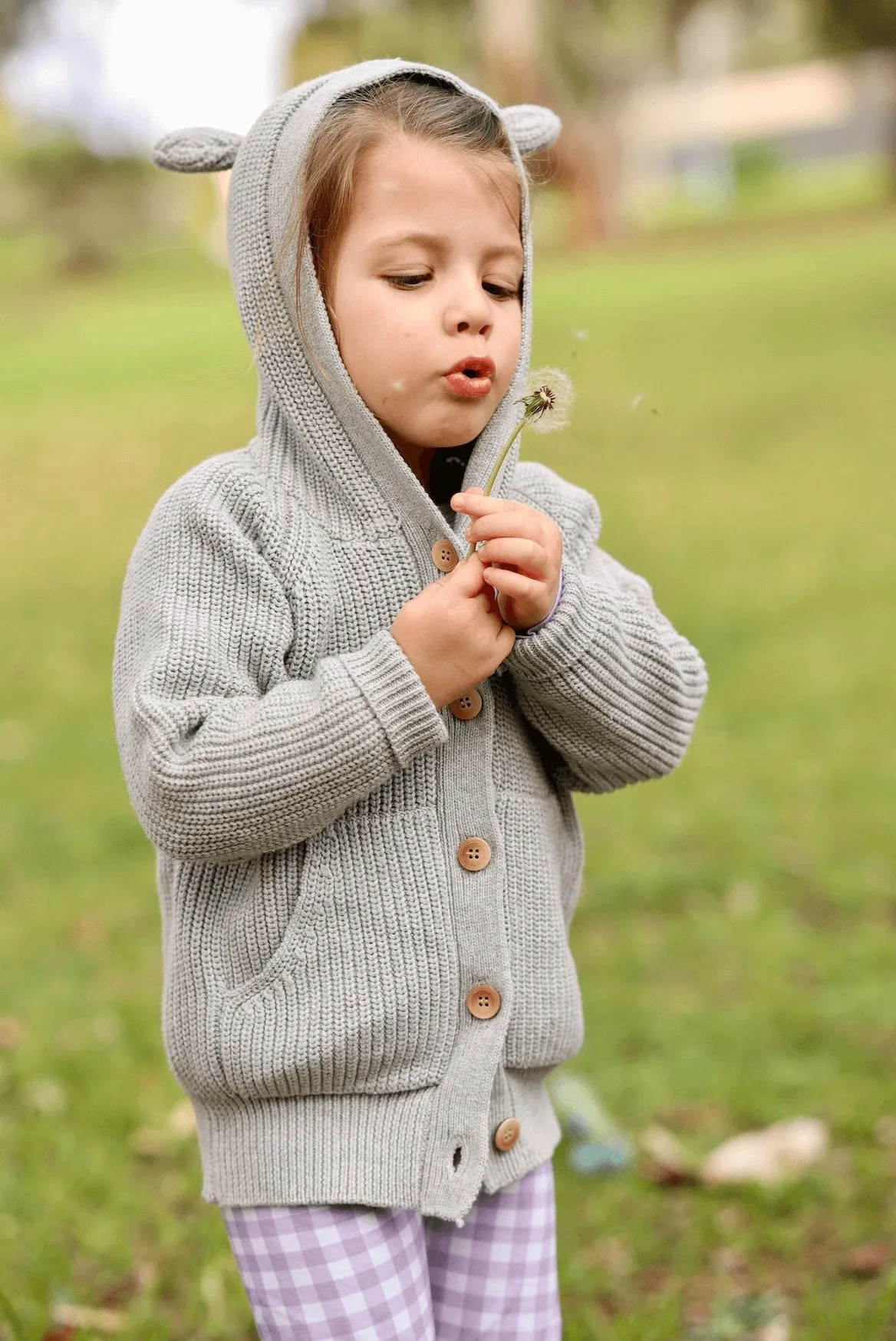 GREY PEPPER CARDIGAN