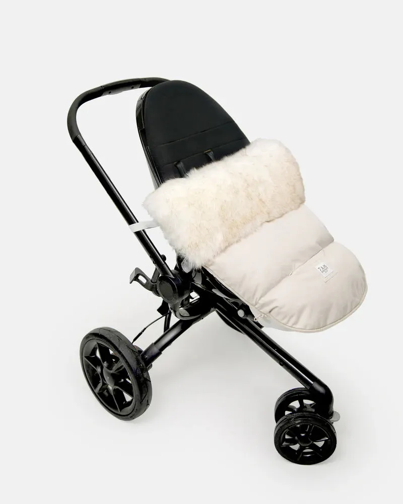 >7 A.M. Enfant POD TundraPOD - White Fur & Beige Heather - 0-18M