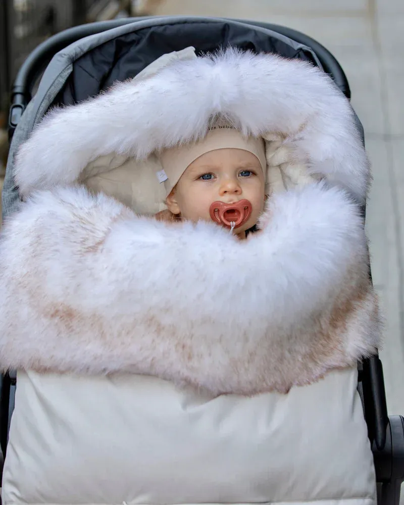 >7 A.M. Enfant POD TundraPOD - White Fur & Beige Heather - 0-18M