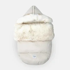 >7 A.M. Enfant POD TundraPOD - White Fur & Beige Heather - 0-18M