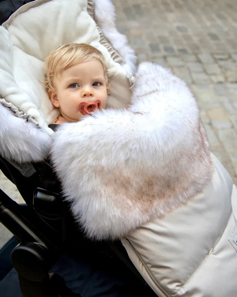 >7 A.M. Enfant POD TundraPOD - White Fur & Beige Heather - 0-18M