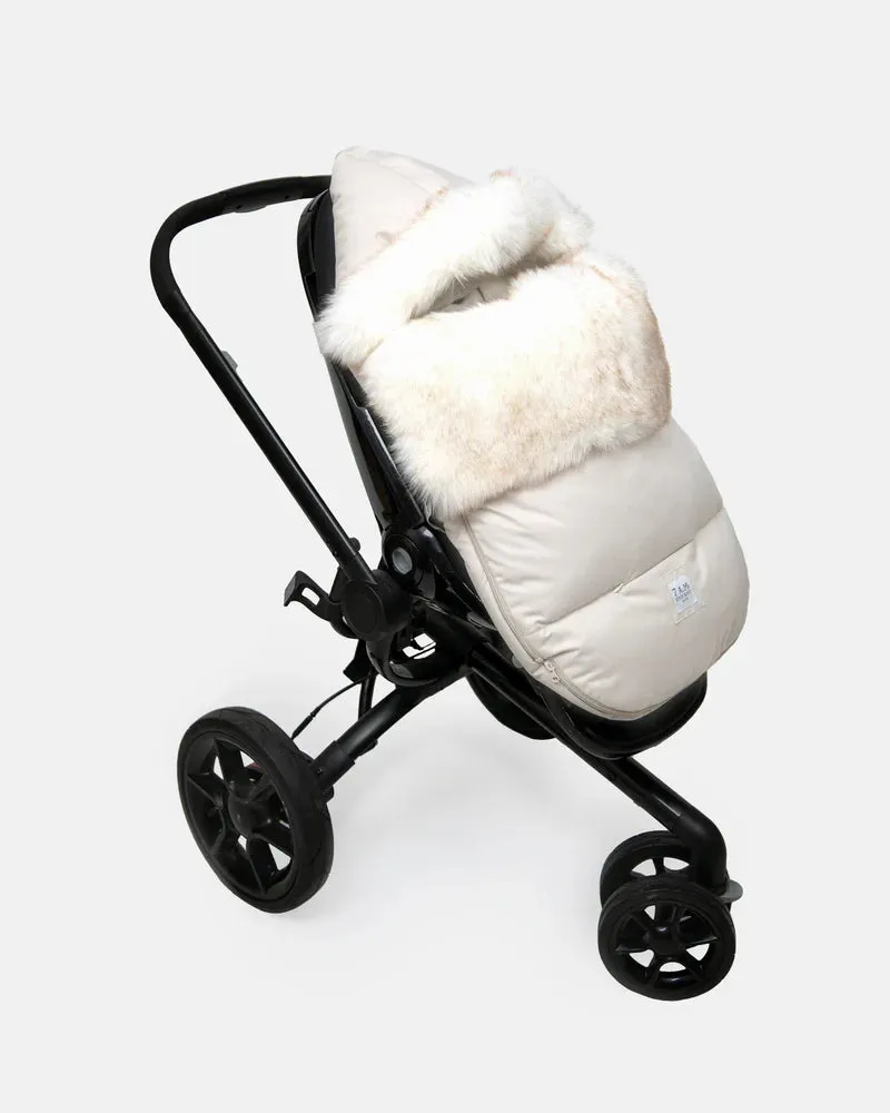 >7 A.M. Enfant POD TundraPOD - White Fur & Beige Heather - 0-18M