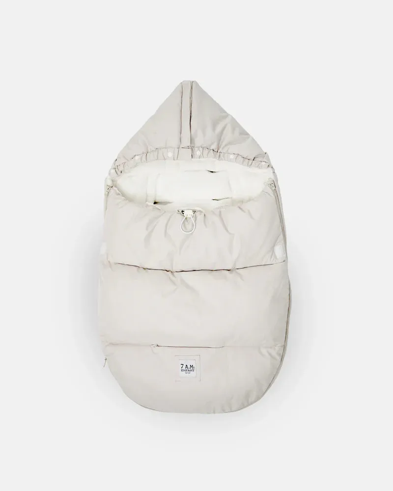 >7 A.M. Enfant POD TundraPOD - White Fur & Beige Heather - 0-18M