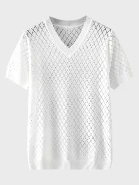 Ice Silk V-neck Men's Tee