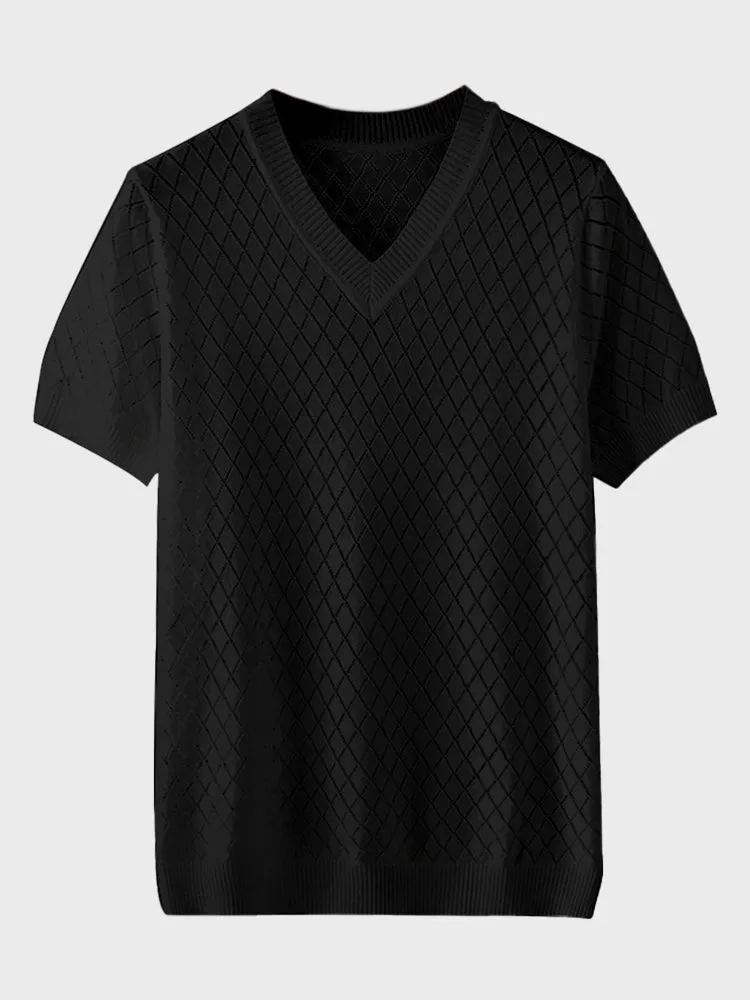 Ice Silk V-neck Men's Tee