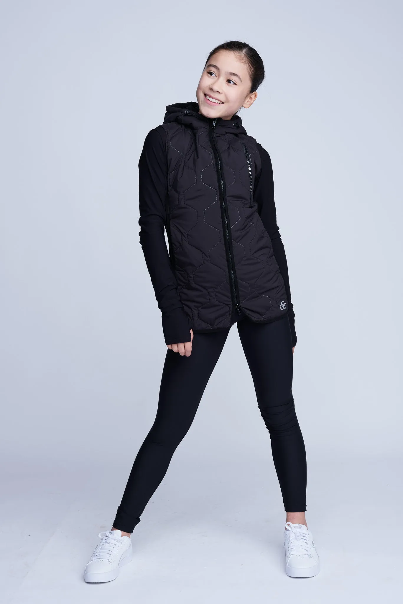 Iconic Long Bodywarmer in Black