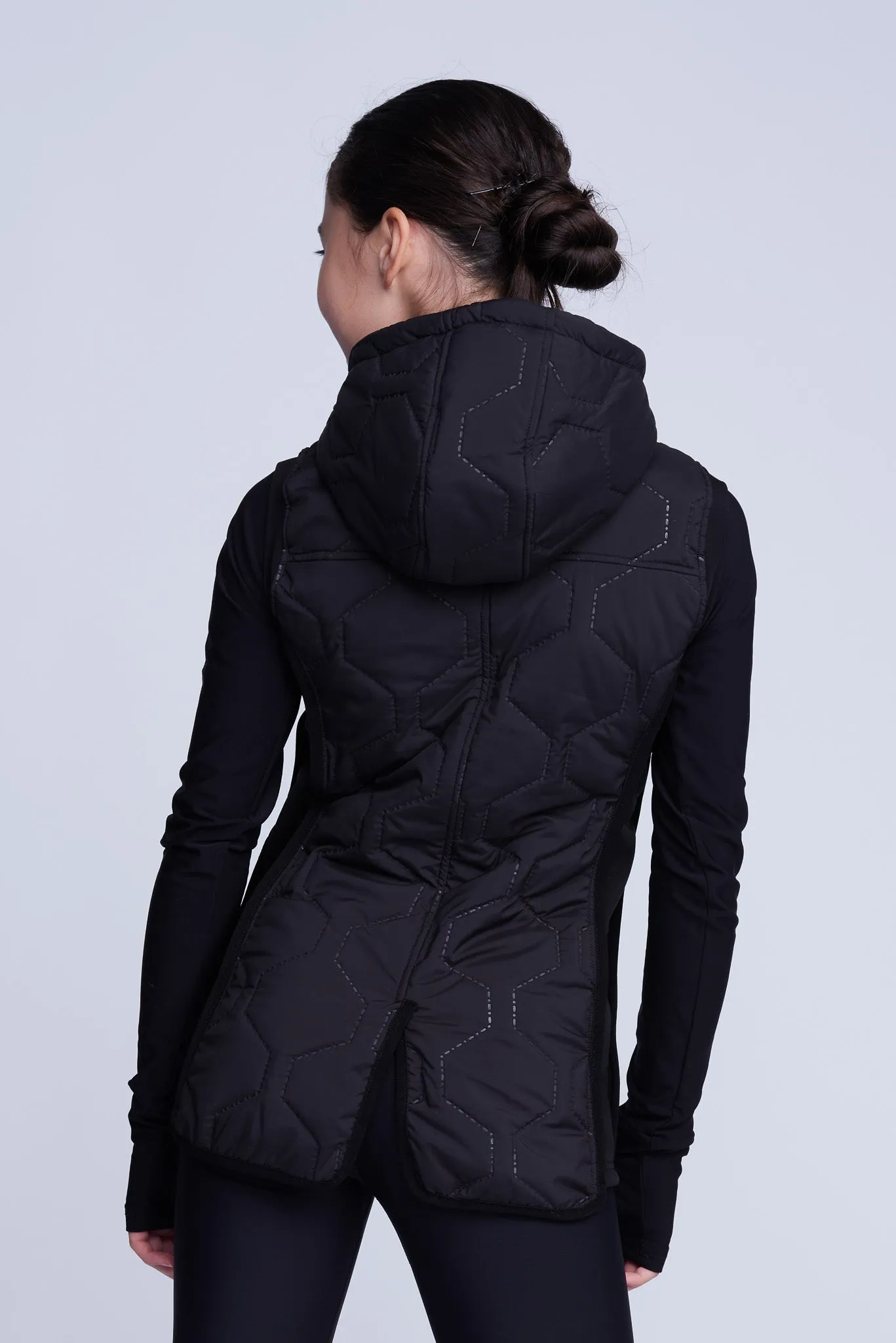 Iconic Long Bodywarmer in Black