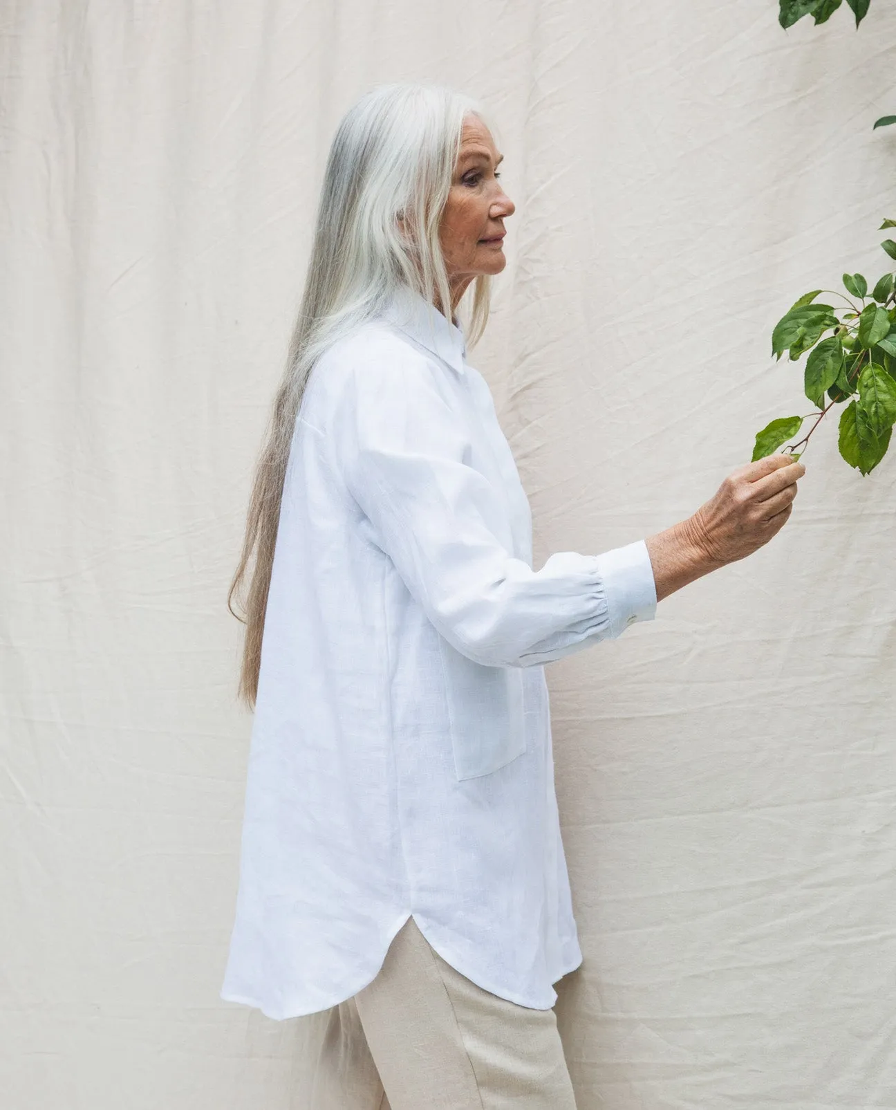 Jacqueline Linen Shirt In White