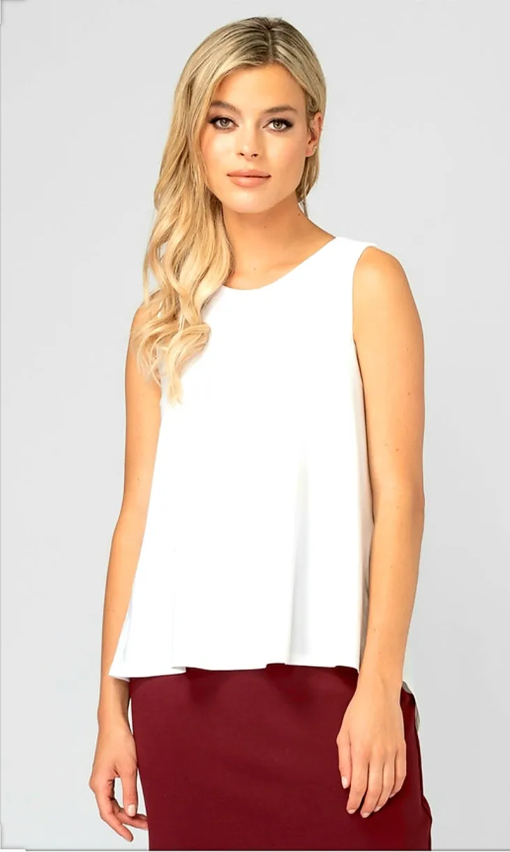 Joseph Ribkoff Sleeveless Round Neck Open Bottom Top