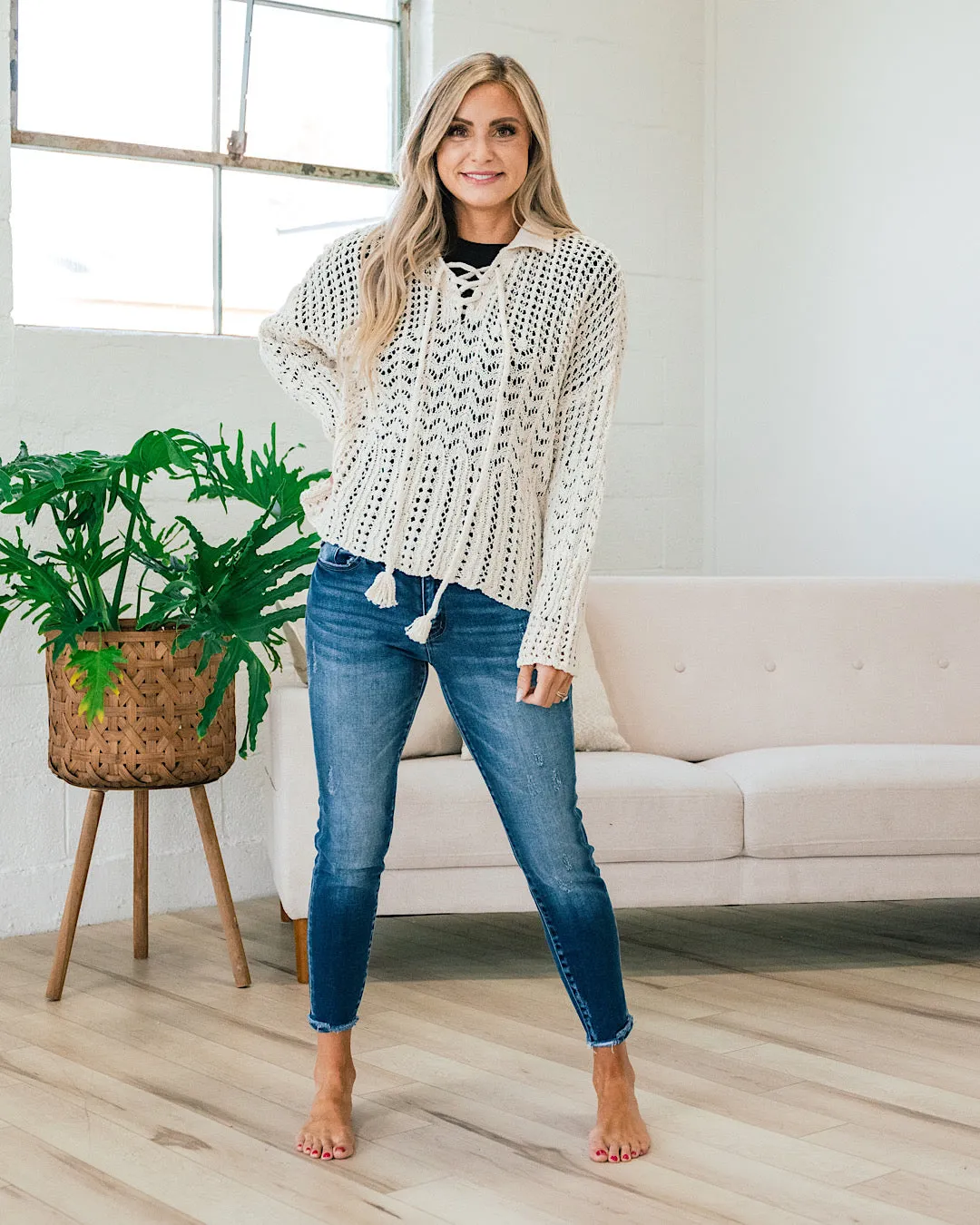 Kate Ivory Open Knit Sweater FINAL SALE