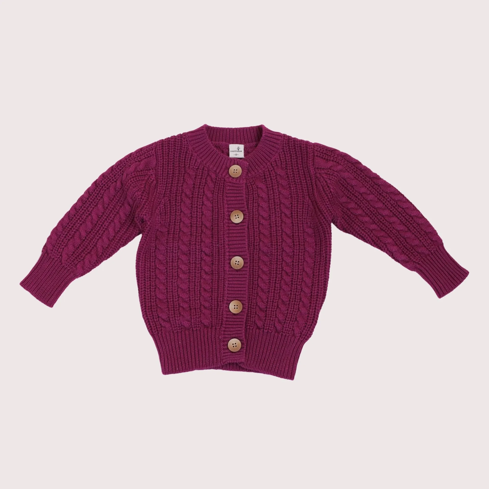 MAGENTA KNIT CARDIGAN