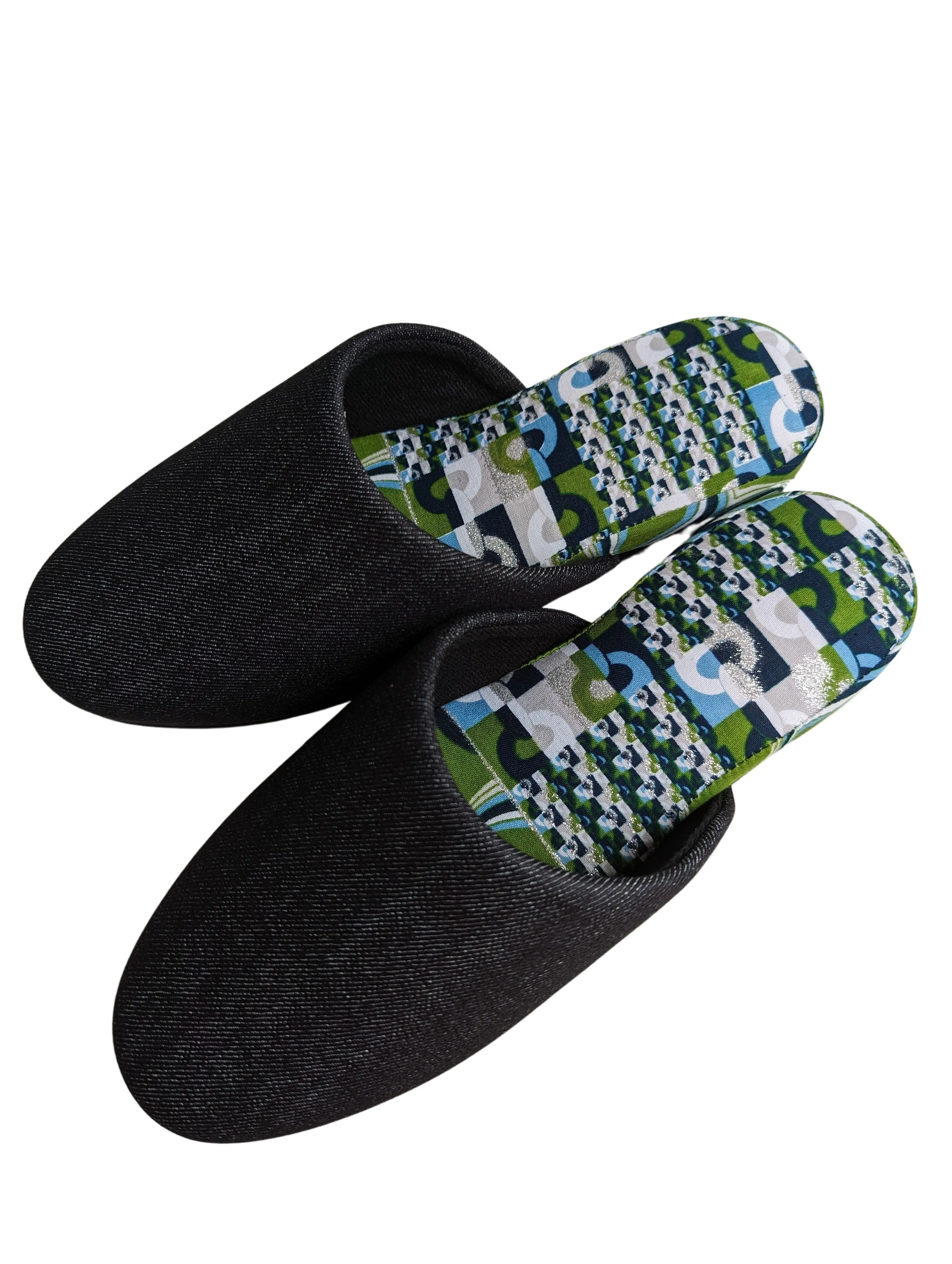 Medium | Denim Mix Slippers 2023AW-M08 lamé