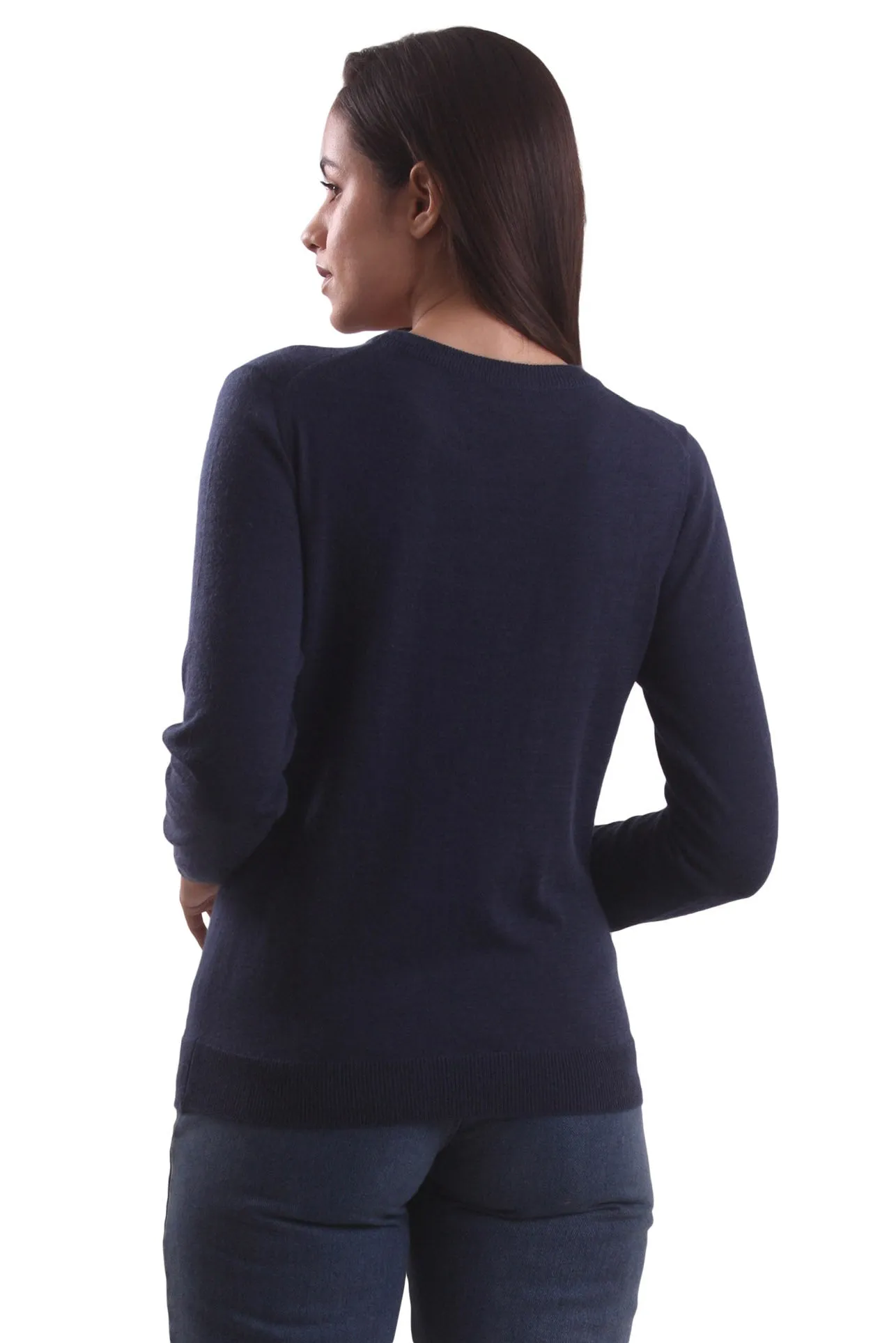 Midnight Blue Round Neck Sweater